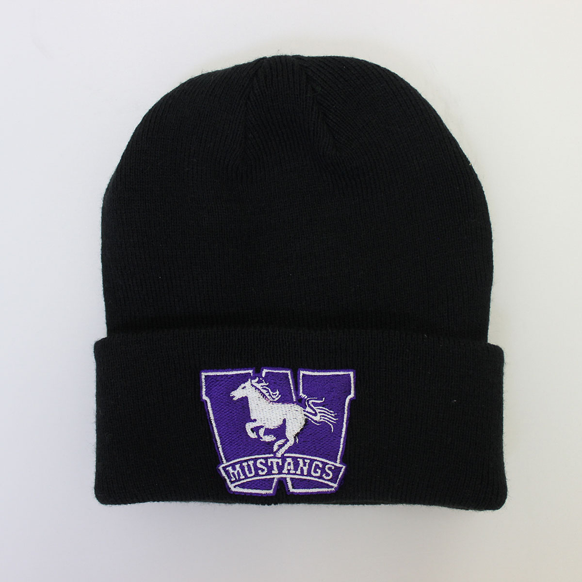 Western Mustangs black beanie
