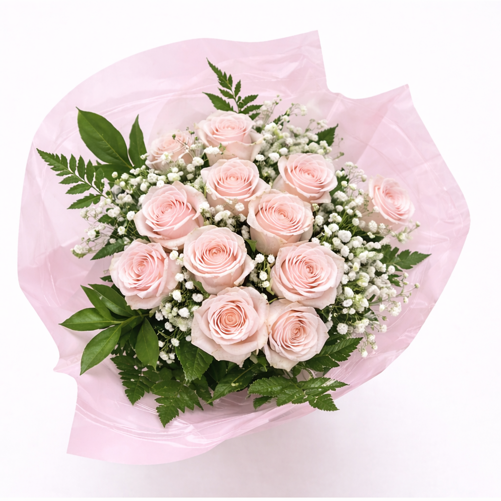Light pink rose bouquet