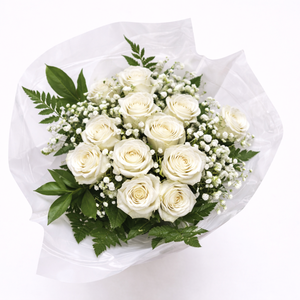 White rose bouquet