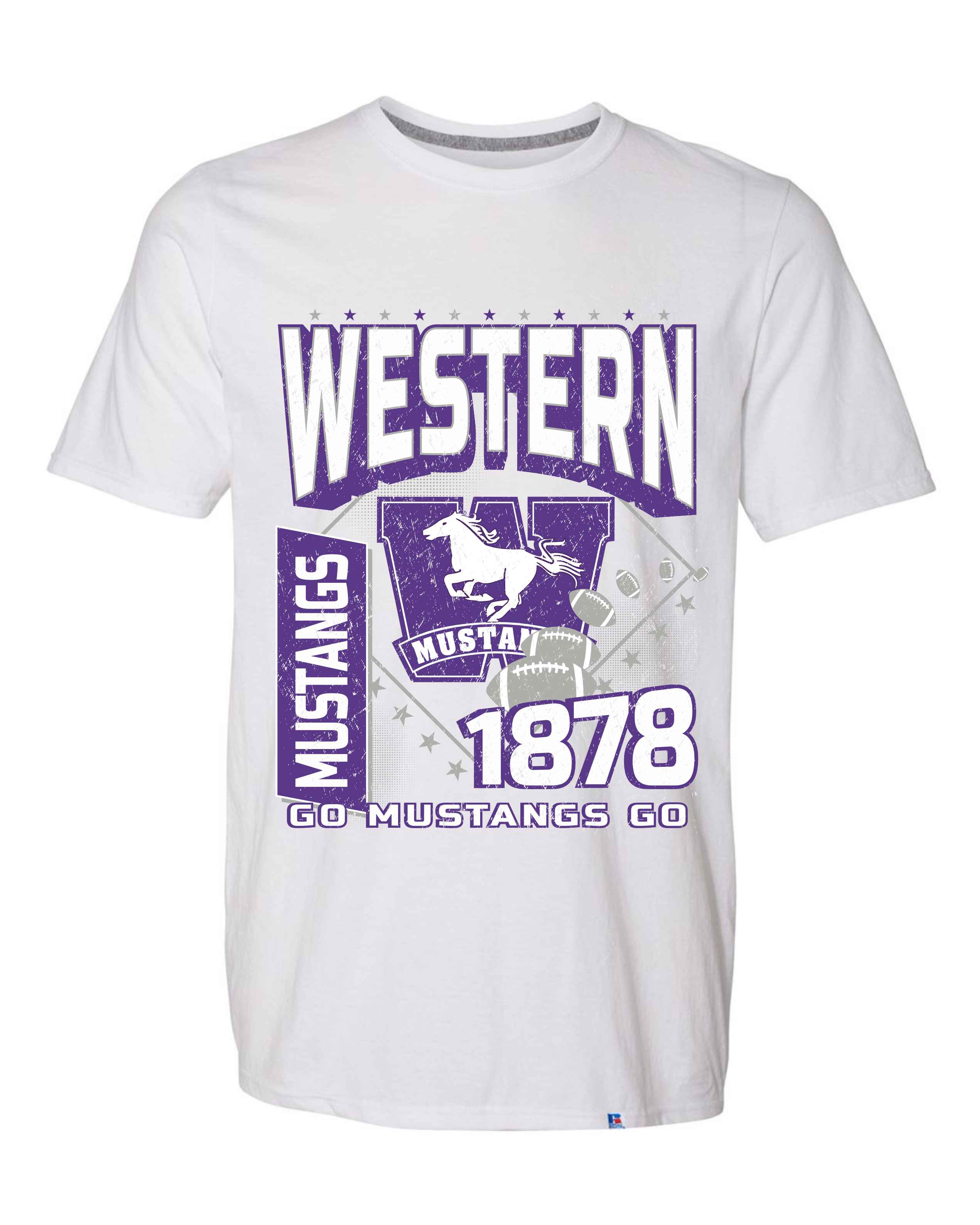 MUSTANG FOOTBALL TEE