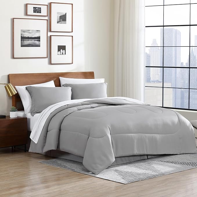 Light Grey Queen Bed In A Bag