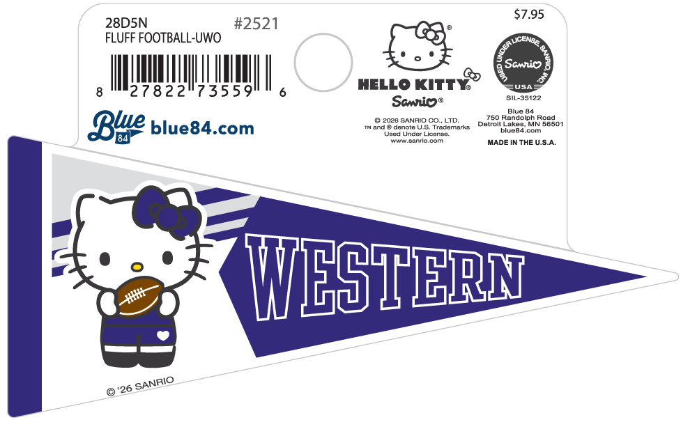 Hello Kitty Fluff Football Sticker