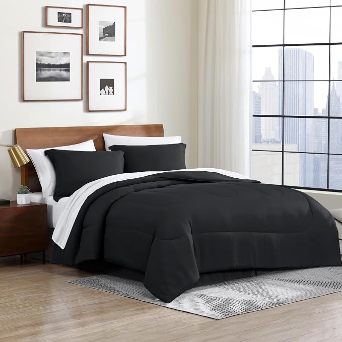 Double/Full Black Bed In A Bag