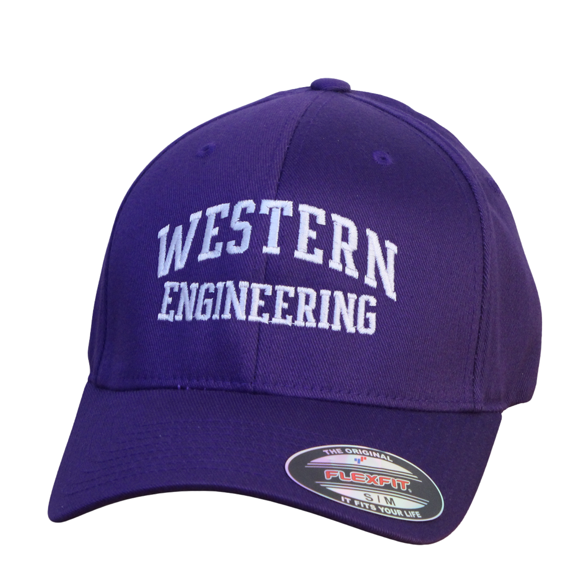 Purple flex fit cap in size small/medium. "Western Engineering" embroidered on the front.