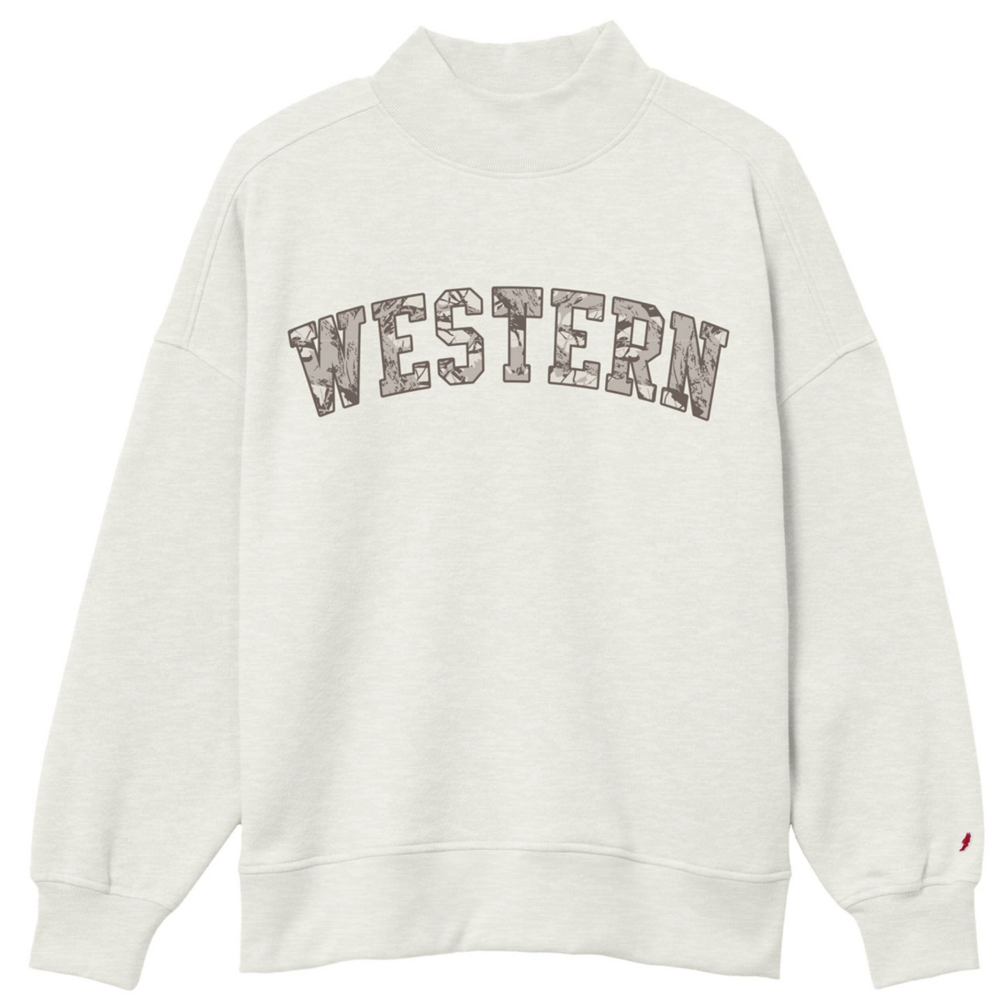 Oatmeal Diana Mock Neck Western Camo