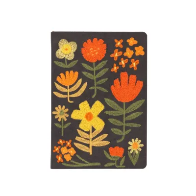 Cross Stitched Flower Journal