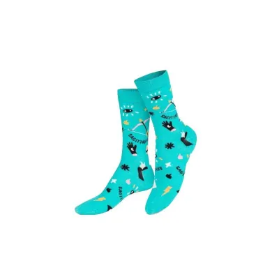 teal Sagittarius socks