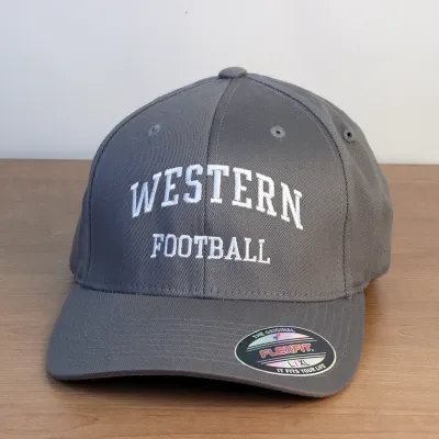 Grey ball cap with Western Football embroidered on the front in white lettering.