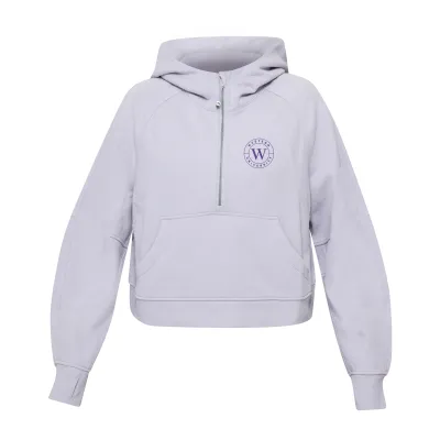 Faint Lavender cropped scuba with purple 'W'