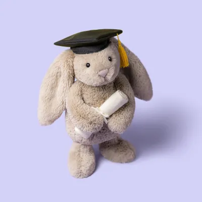 Bunny on lilac background