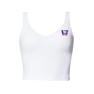 White Align Tank with purple western mustang