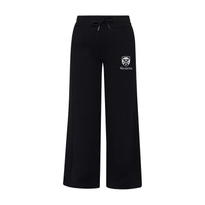 Black wide leg scuba pants