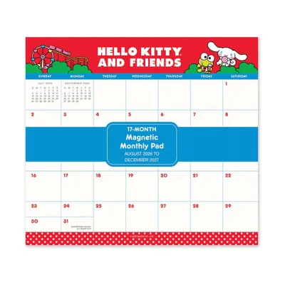 Retro Magnetic 17 month Calendar 