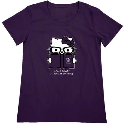 Purple Hello Kitty Being Smart Tee