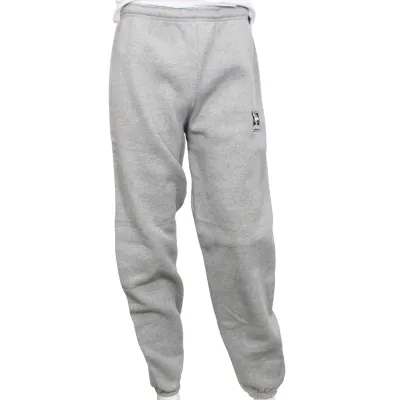 Oxford grey sweatpants with the Mustangs logo embroidered on the left leg.