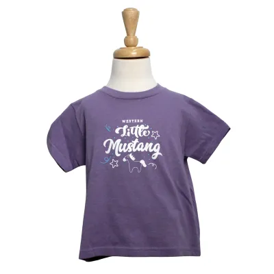 Lavender toddler tee with Little Mustang graphic on the front.