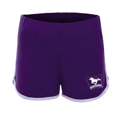 Purple Old School Mini Shorts