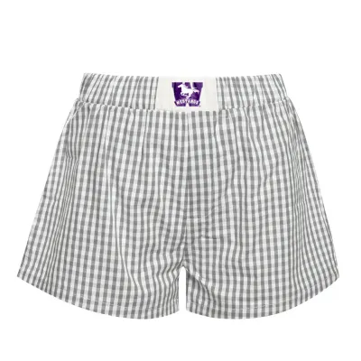 Grey/White Gameday Gingham Shorts
