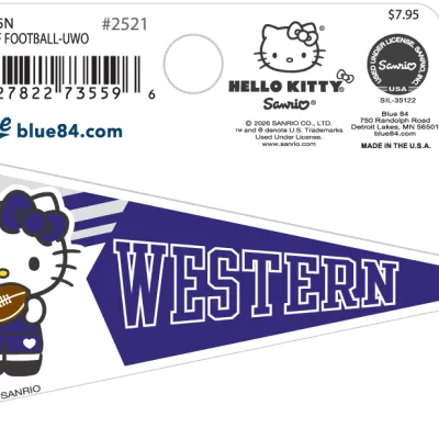 Hello Kitty Fluff Football Sticker