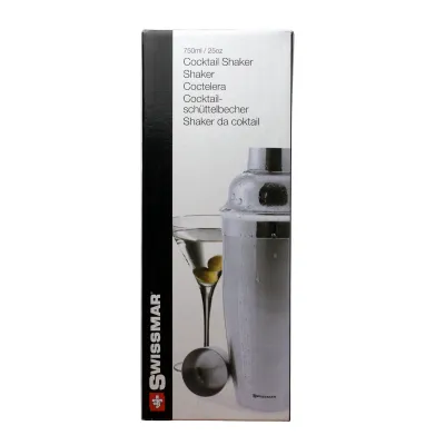 Swissmar cocktail shaker in stainless steel. 750ml capacity.