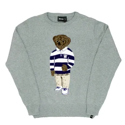 Grey Sweater Rugby W Teddy Bear