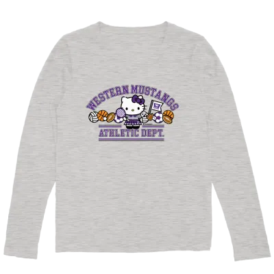 Heather Grey Hello Kitty All Sports Long Sleeve Tee