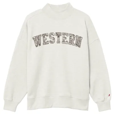 Oatmeal Diana Mock Neck Western Camo