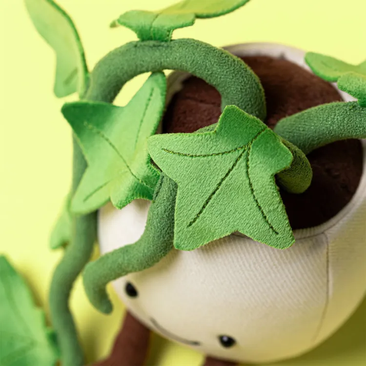top down view of ivy plushie