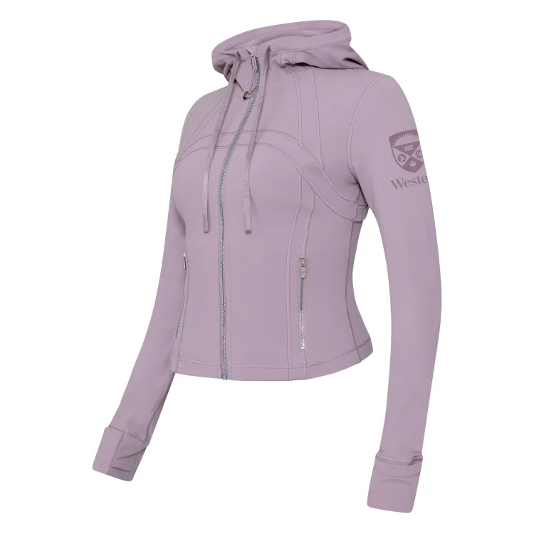 Pale Lavender Cropped Define Jacket with Hood 