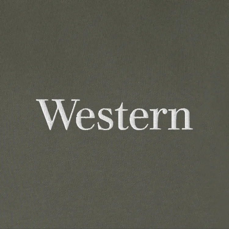 white "Western" embroidery