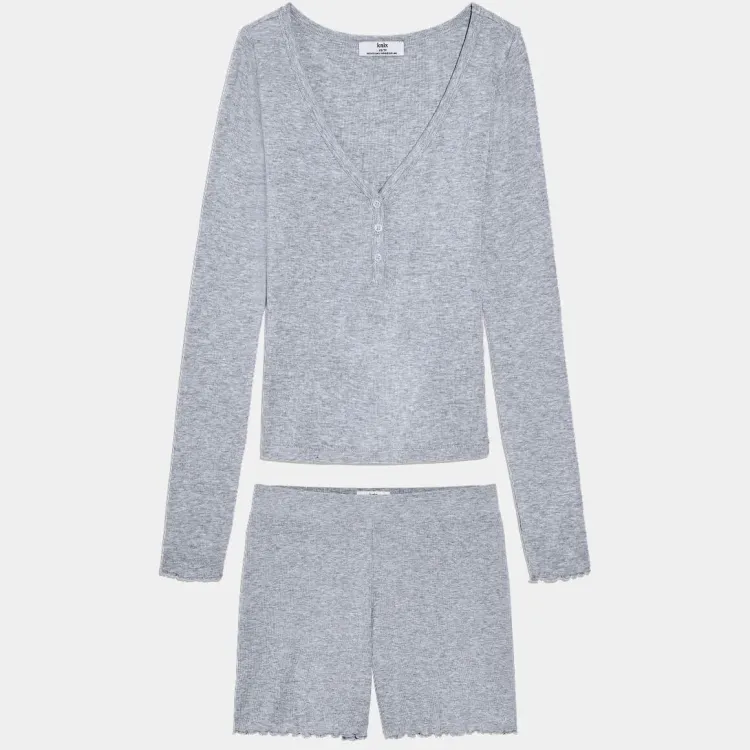 Modal Rib Henley Sleep Set