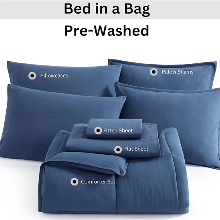 Twin XL Bed in Bag Navy