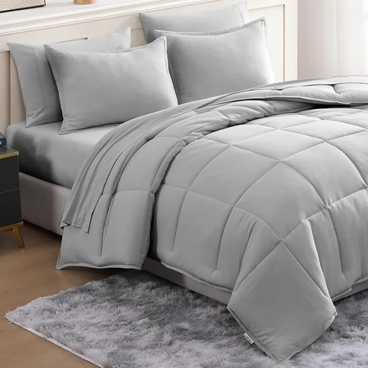 Twin XL Bed in Bag Light Grey