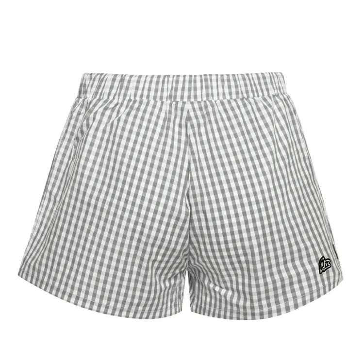 Grey/White Gameday Gingham Shorts