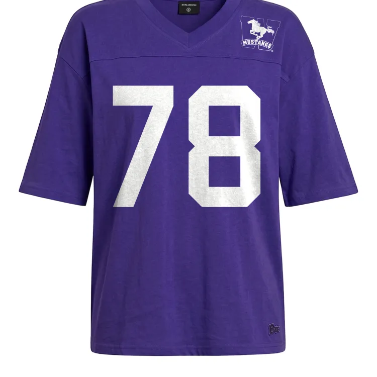 Purple Oversized Football T-Shirt