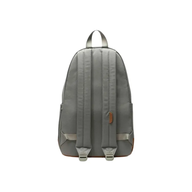 Heritage green grey Herschel backpack with front pocket.
