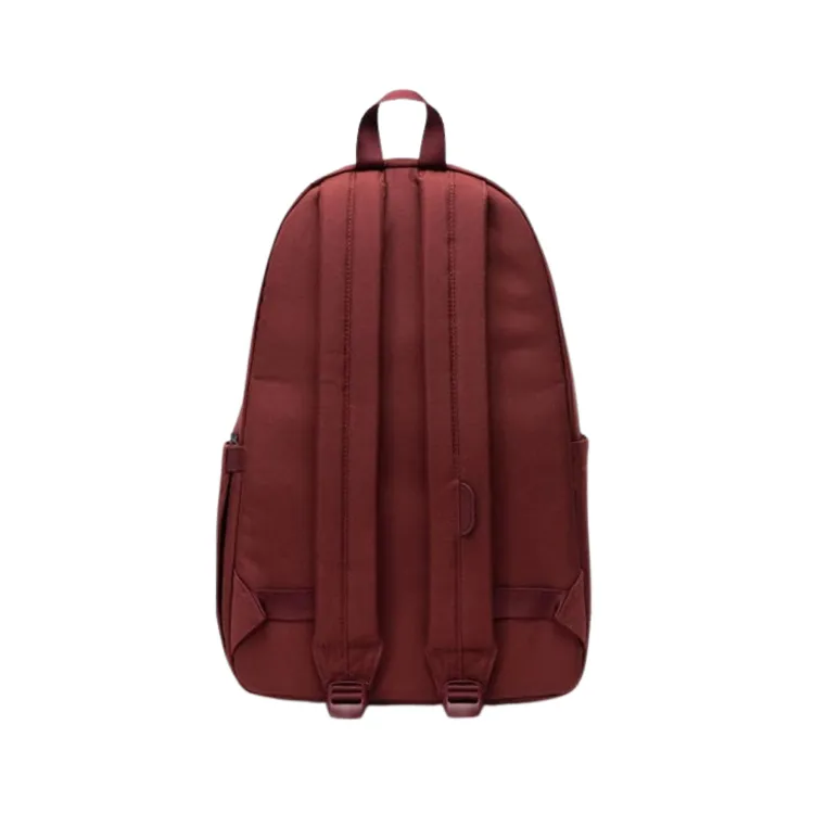 Deep red Hershel backpack with front pocket.