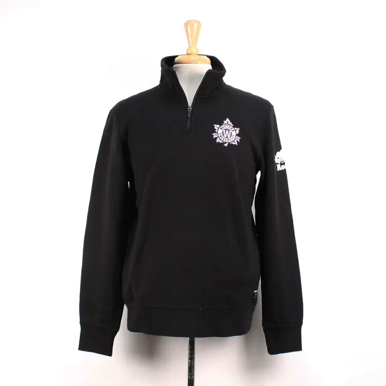 Black Western University Roots 1/4 Zip | Dellelce Family Bookstore