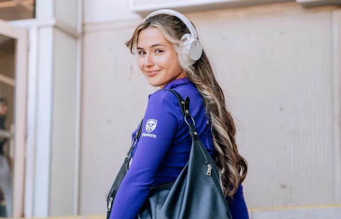 Woman Smiling in Lululemon Jacket 
