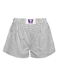Grey/White Gameday Gingham Shorts