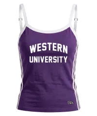 Purple Sideline Stripes Tank