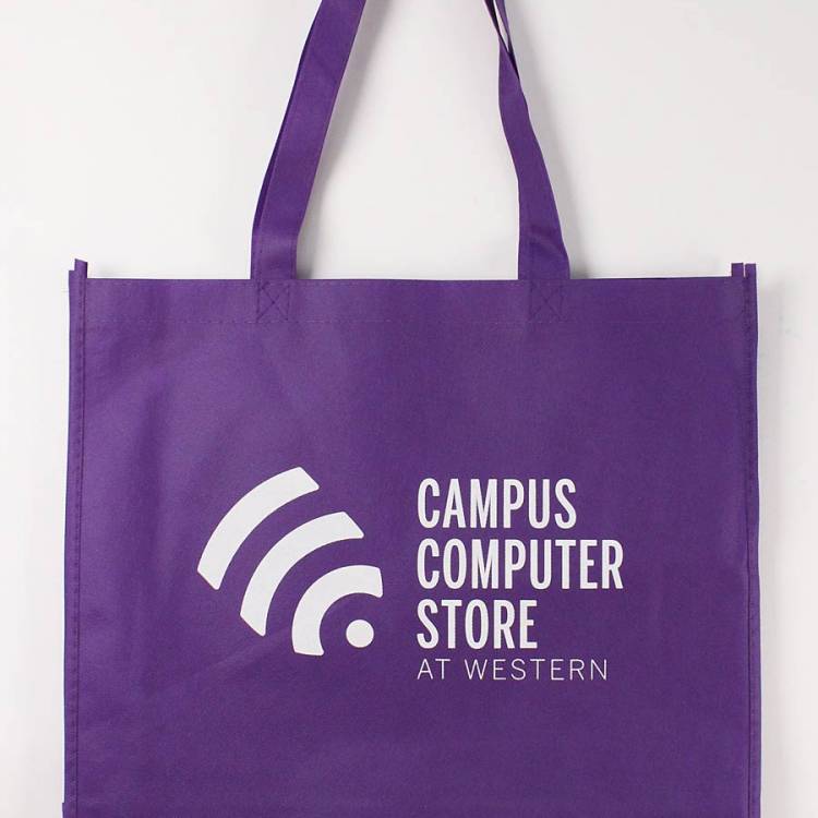 Purple Book Store and Computer Store Tote Bag Dellelce Family Bookstore