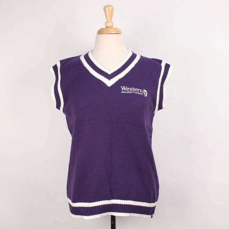 Purple Western University Sweater Vest Dellelce Family Bookstore