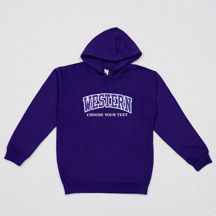 Purple Custom Western Twill Hood Dellelce Family Bookstore