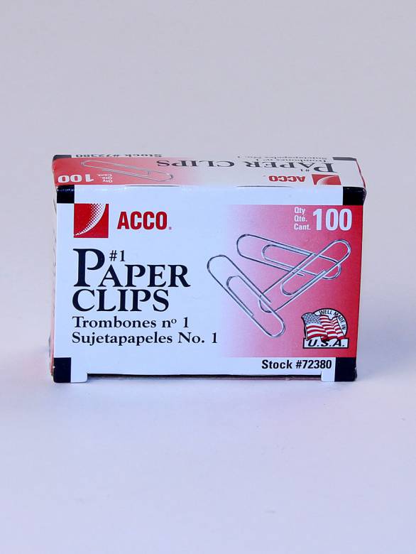 100 count paper clip box