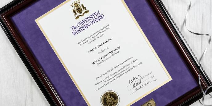 Western Diploma Frame